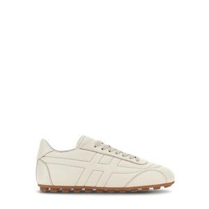 Hogan Minimalist White Leather Sneakers With Textured Grip - NWT